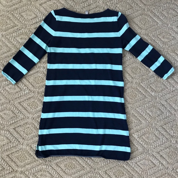 J crew mint green and navy Stripe Shirttale Dress! - Picture 5 of 5